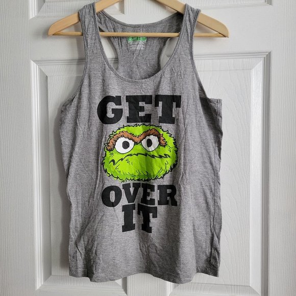 "Get Over It" Oscar The Grouch Tank Top - Picture 1 of 8